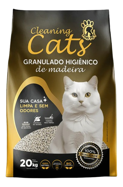 GRANULADO HIGIENICO DE MADEIRA CLEANING CATS 20KG