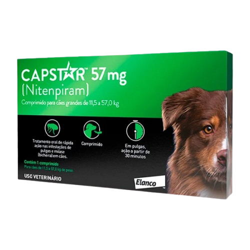 CAPSTAR 57 MG  6 COMPRIMIDOS CÃES (11,5 - 57KG )