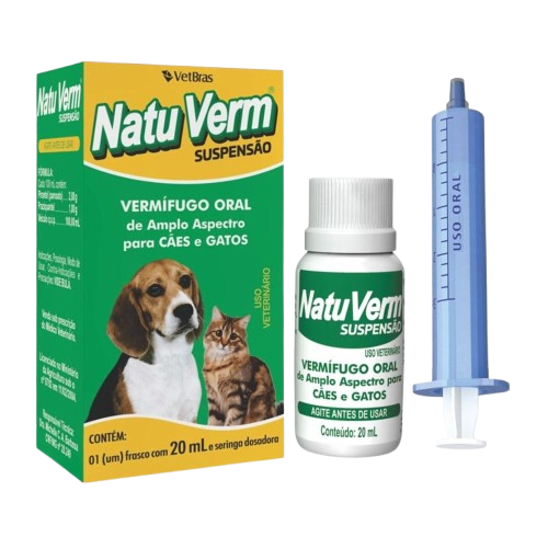 NATU VERM SUSPENSAO 20ML CAES E GATOS