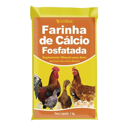 FARINHA DE CALCIO FOSFATADA 1KG ( SUPLEMENTO P/ AVES)