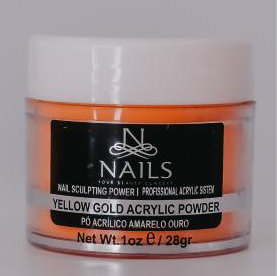 PO ACRILICO YELLOW GOLD 28g NAILS PROFISSIONAL