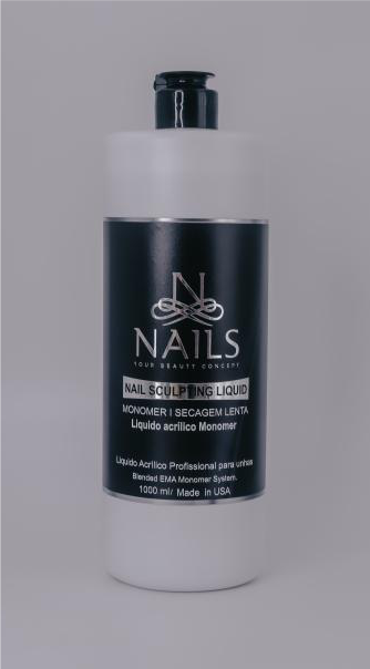 LIQUIDO ACRILICO LENTO 1000ML - MONOMER NAILS PROFISSIONAL