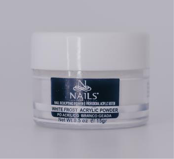 PO ACRILICO WHITE FROST 15g NAILS PROFISSIONAL