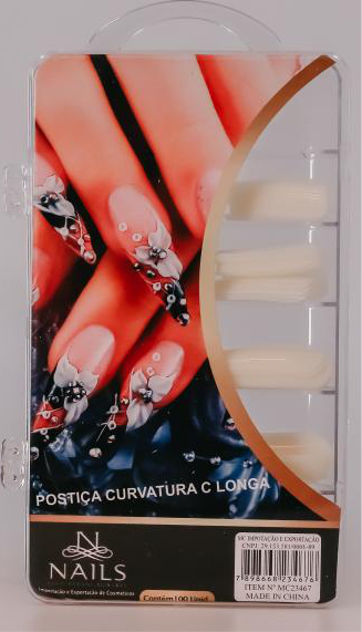 POSTIÇA CURVATURA C LONGA 100UND NAILS PROFISSIONAL