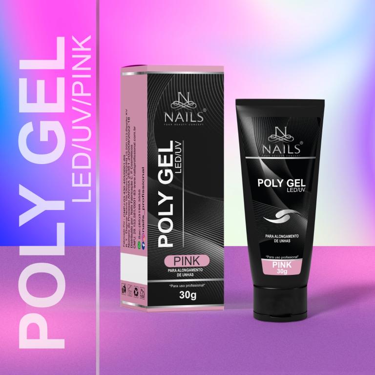 POLY GEL NAILS PROFISSIONAL PINK 30G
