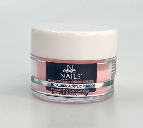 PO ACRILICO ROSE SALMON COLEÇÃO DIVAS 15g NAILS PROFISSIONAL