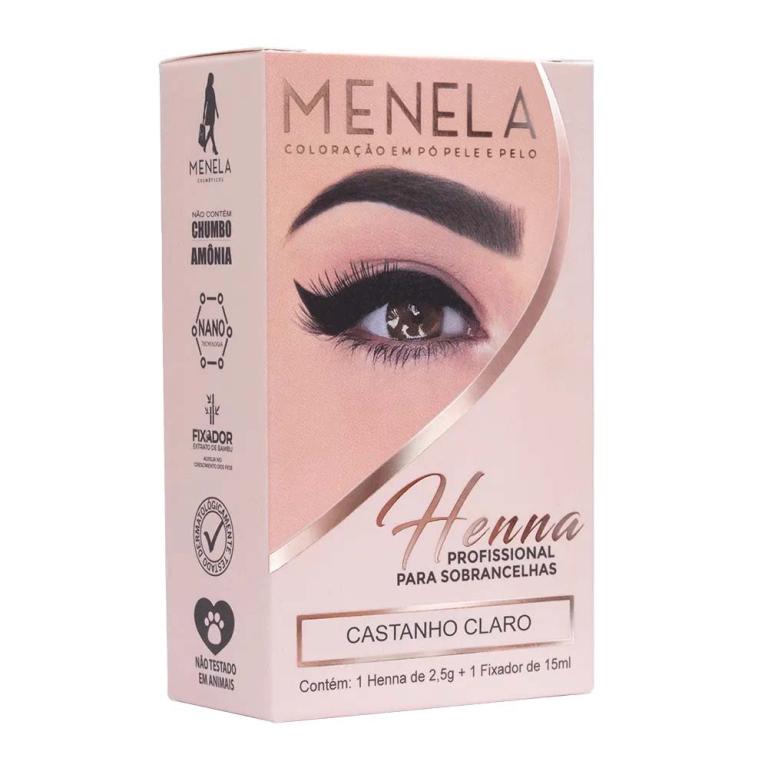 HENNA PARA SOBRANCELHAS MENELA 2,5 G - CASTANHO CLARO