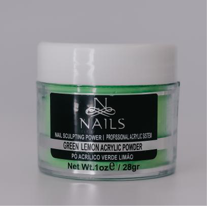 PÓ ACRÍLICO GREEN LEMON 15g NAILS PROFISSIONAL