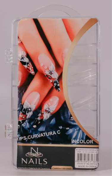 TIPS CURVATURA C INCOLOR CX100 NAILS PROFISSIONAL