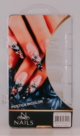 POSTIÇAS NAILS PROFISSIONAL INCOLOR CX100-23215