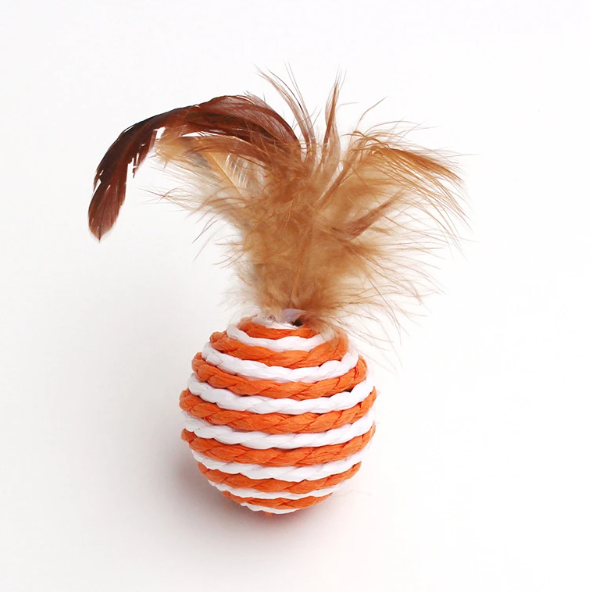 BRINQ GATO MINI BOLINHA COM PENA WI