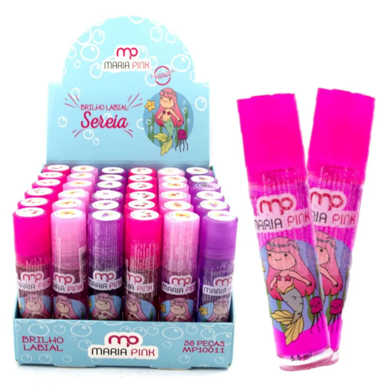 BRILHO LABIAL SORTIDOS C/36 SEREIA MARIA PINK