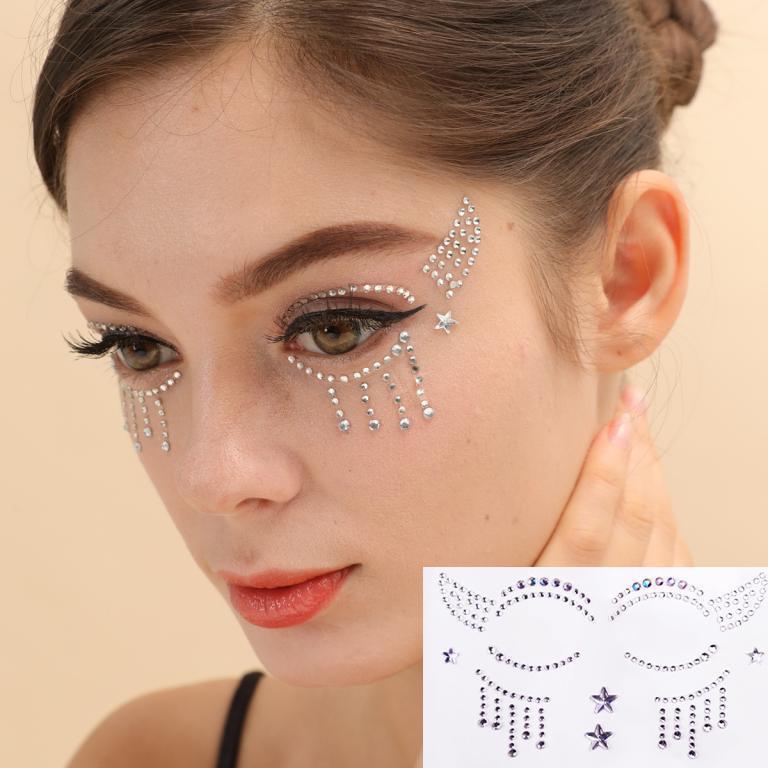 -ADESIVO P/ ROSTO BORBOLETA C/ STRASS YGJ-2241 ART DECOR