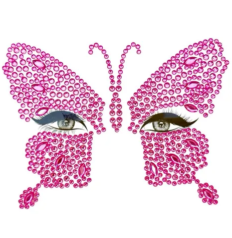 -ADESIVO P/ ROSTO BORBOLETA C/ STRASS YGJ-2241 ART DECOR