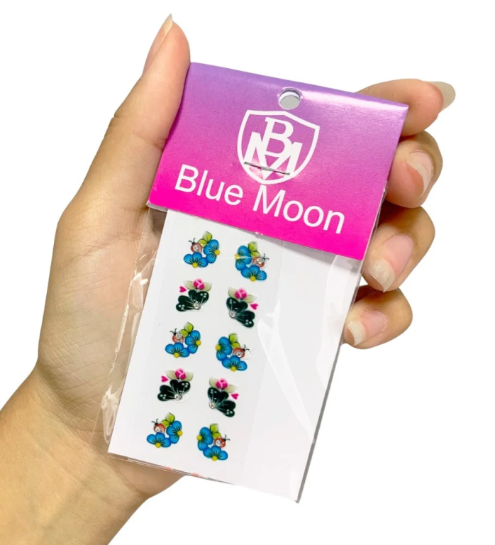 ADESIVO P/ UNHA 3D BLUE MOON
