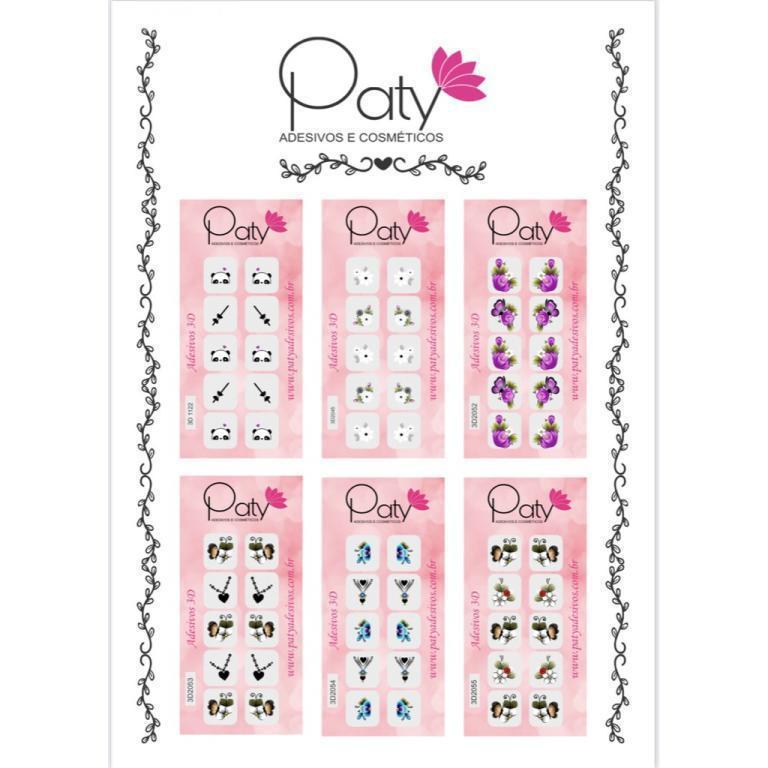 ADESIVO P/ UNHA 3D PATY