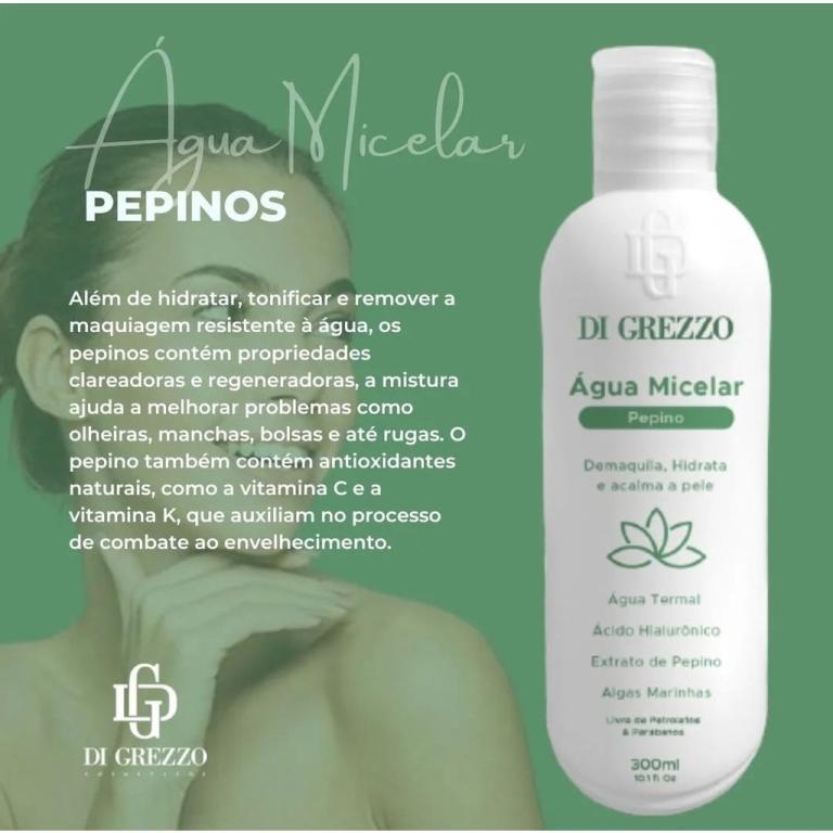 AGUA MICELAR INTELIGENTE PEPINO 300ML DI GREZZO