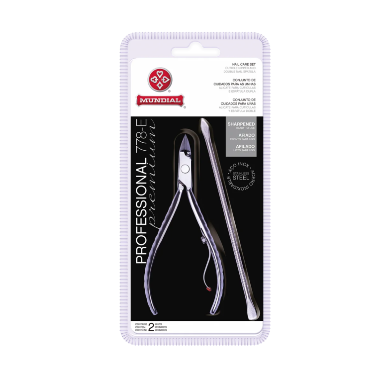 ALICATE P/ CUTICULA C/ ESPATULA 778-E PREMIUM MUNDIAL