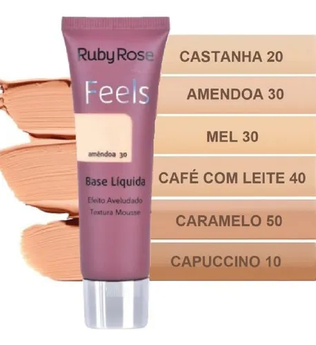 BASE LIQUIDA FEELS HB-8053 BRIGADEIRO 100 RUBY ROSE