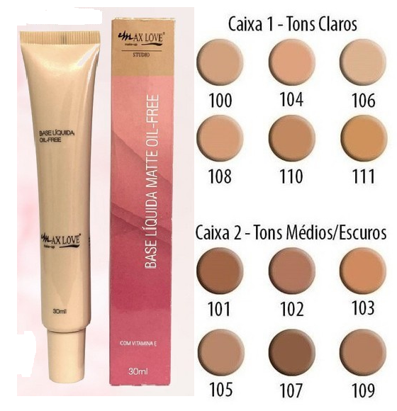 BASE LIQUIDA MATTE OIL - FREE COR 100 MAX LOVE