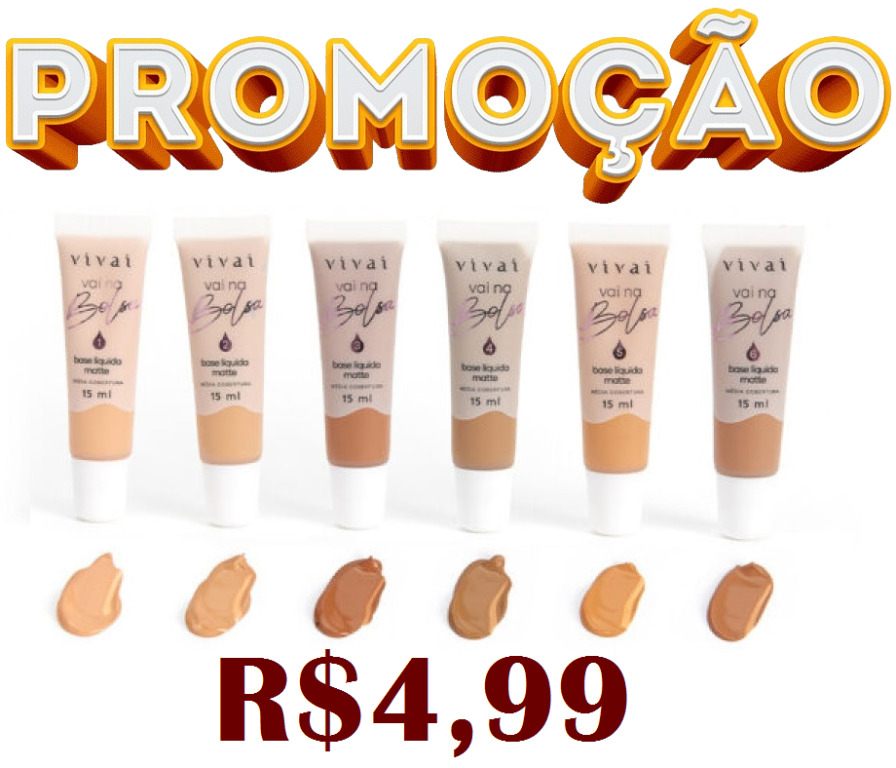 BASE LIQUIDA MATTE VAI NA BOLSA 1/2/3/4/5/6 VIVAI