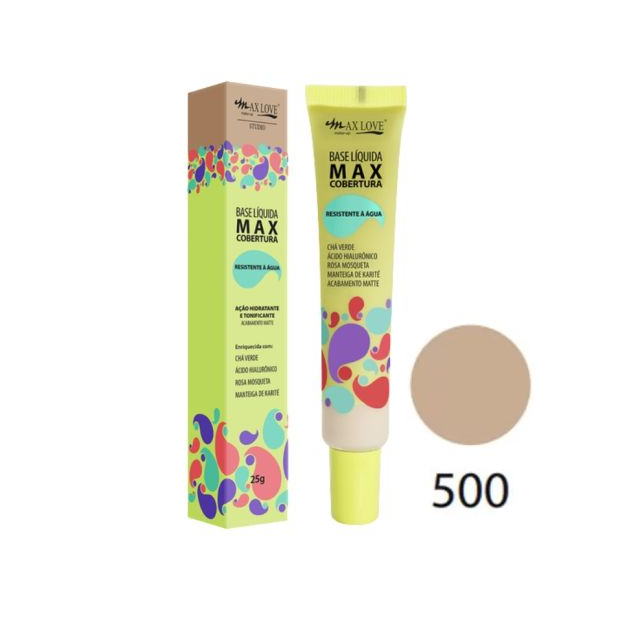 BASE LIQUIDA MAX COBERTURA COR 500 MAX LOVE