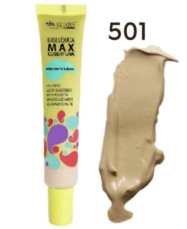 BASE LIQUIDA MAX COBERTURA COR 501 MAX LOVE