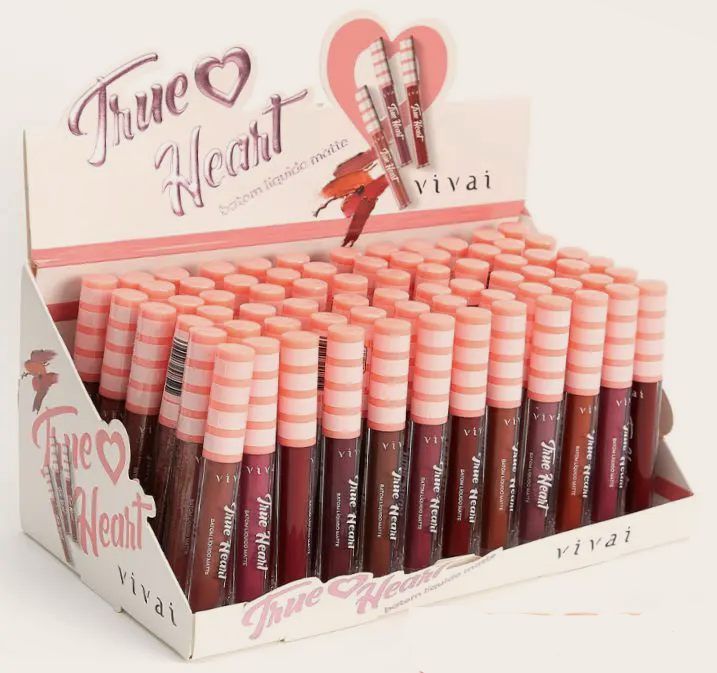 BATOM LIQUIDO MATTE TRUE HEART CORES 1 AO 12 VIVAI
