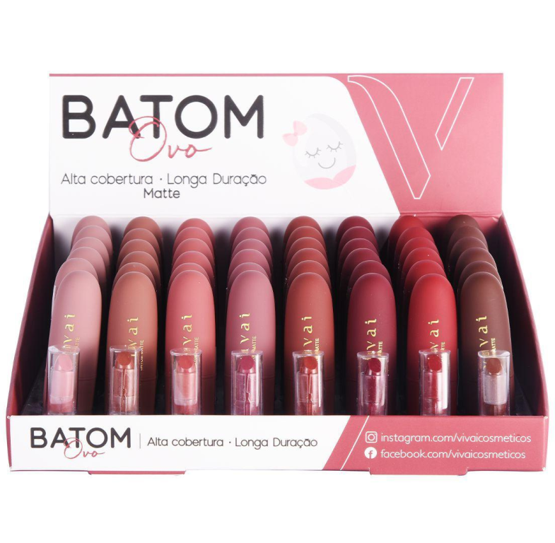 -BATOM MATTE BASTAO OVO CORES CX C/48 VIVAI