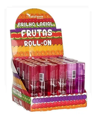 BRILHO LABIAL SORTIDOS C/36 FRUTAS BELLA FEMME