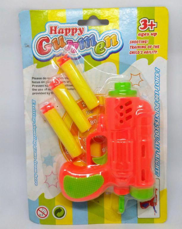 BRINQ PISTOLA DE PLASTICO LANCA PROJETEIS GUNMEN 1216