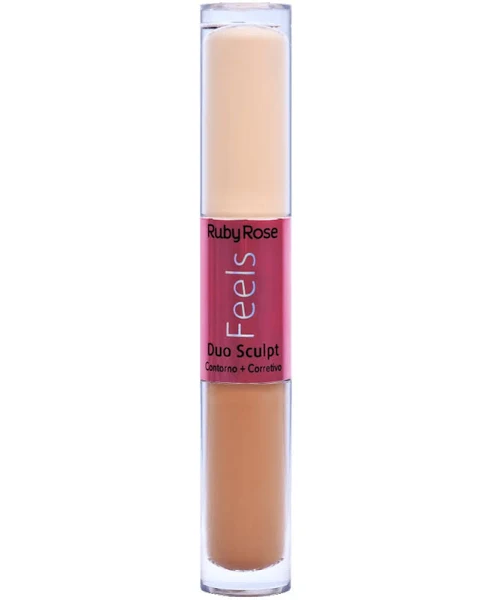 CORRETIVO + CONTORNO DUO SCULPT AMENDOA/BOMBOM RUBY ROSE
