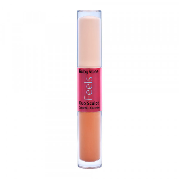 CORRETIVO + CONTORNO DUO SCULPT CASTANHA/CACAU RUBY ROSE
