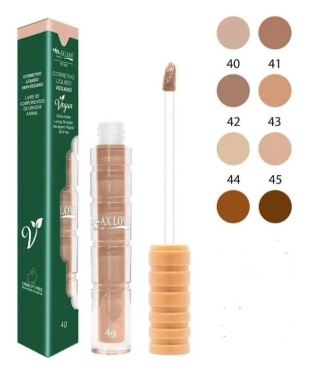 CORRETIVO LIQUIDO VEGANO COR 40 MAX LOVE