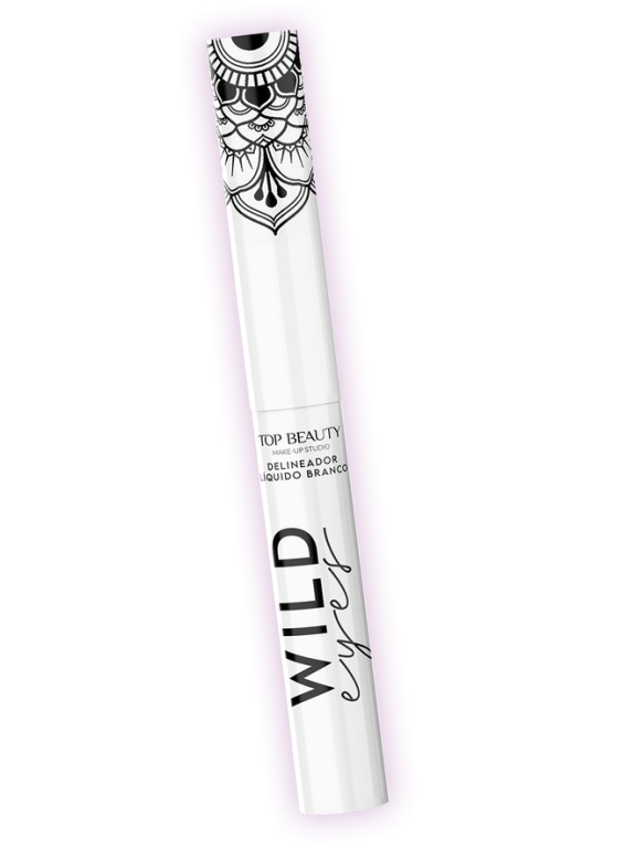 DELINEADOR LIQUIDO BRANCO WILD EYES TOP BEAUTY