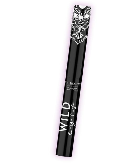 DELINEADOR LIQUIDO PRETO WILD EYES TOP BEAUTY
