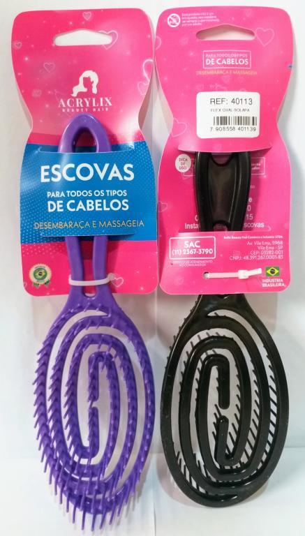 ESCOVA CABELO OVAL FLEX REF 40113 ACRYLIX