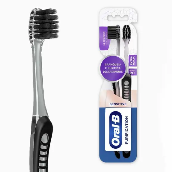 -ESCOVA DENTAL ADULTO C/2 PURIFICATION SENSITIVE ORAL-B