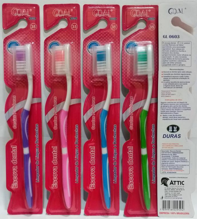 -ESCOVA DENTAL ADULTO DURA 35 PCT C/12 GL0603 GOAL