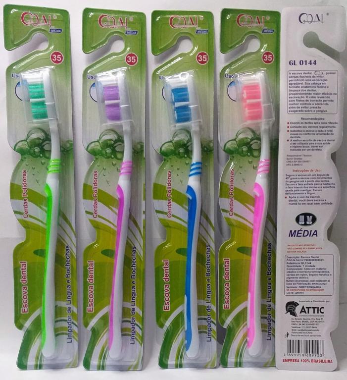 -ESCOVA DENTAL ADULTO MEDIA 35 PCT C/12 GL0144 GOAL