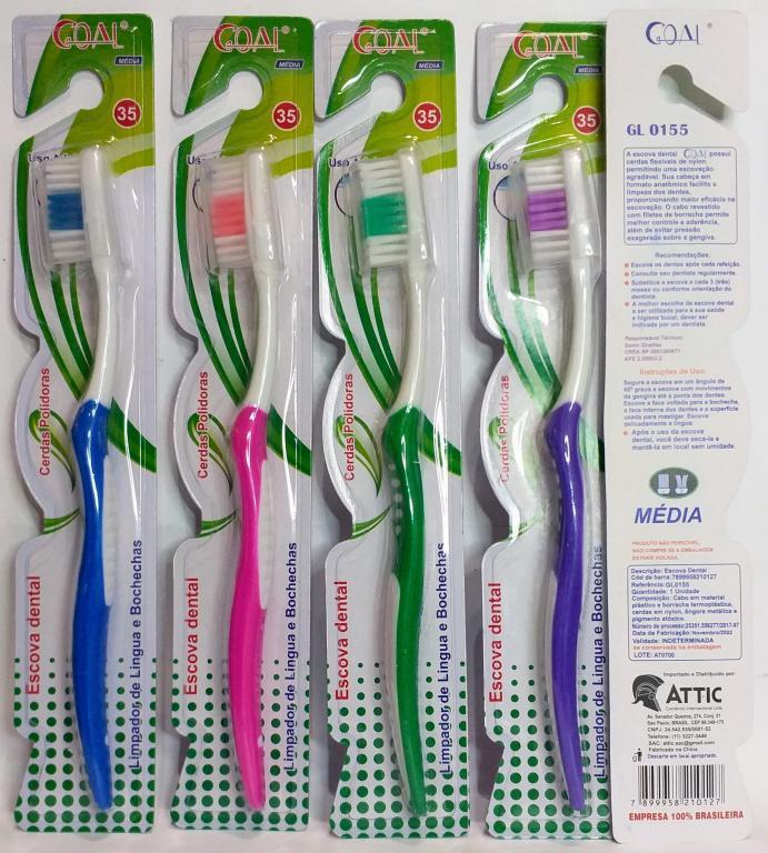 -ESCOVA DENTAL ADULTO MEDIA 35 PCT C/12 GL0155 GOAL