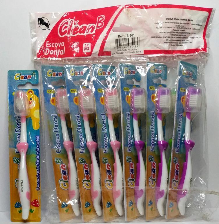 -ESCOVA DENTAL INFANTIL MACIA C/12 CB-901 CLEAN B