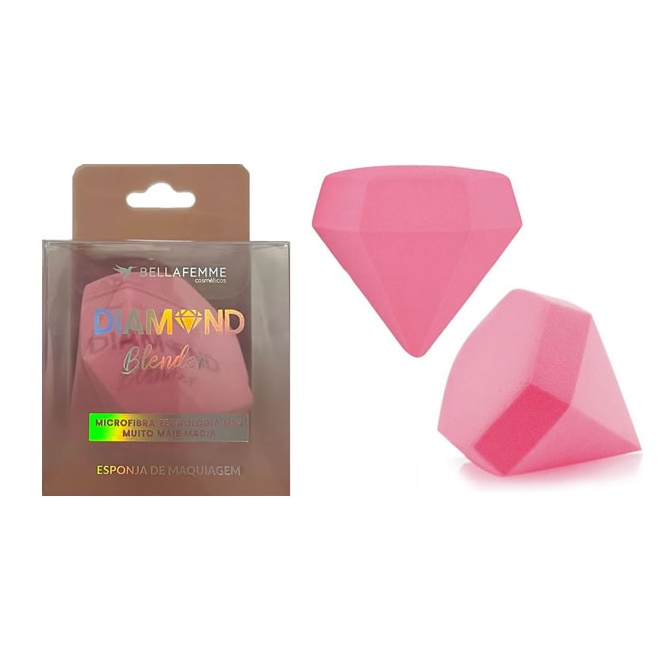-ESPONJA FACIAL DIAMANTE BLENDER MICROFIBRA BELLA FEMME