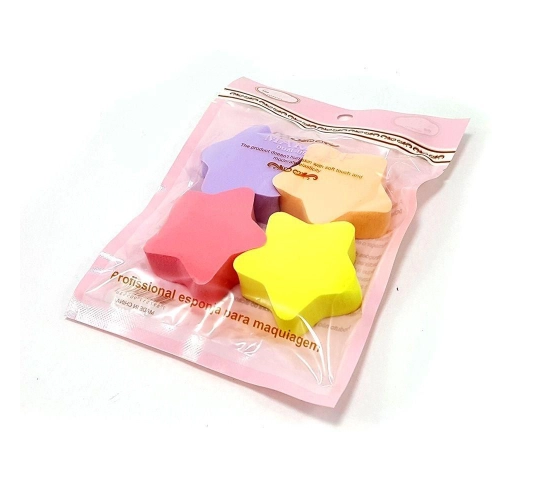 ESPONJA MAQUIAGEM ESTRELA C/4 SO-R21 REAL LOVE