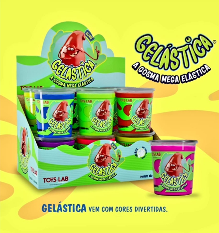 -GELASTICA SLIME CORES SORTIDAS 180G TOYS-LAB
