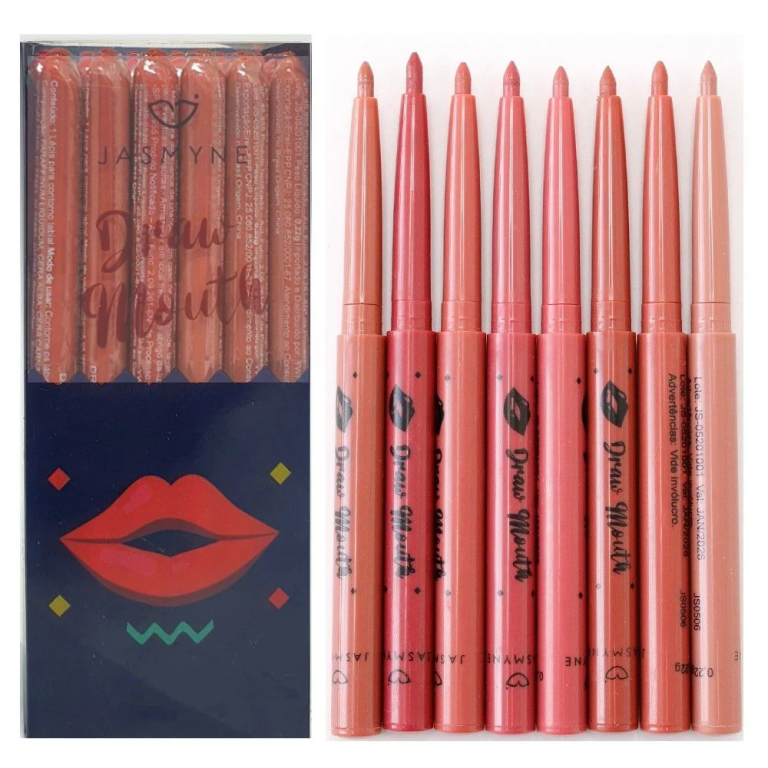 LAPIS CONTORNO LABIAL DRAW MOUTH 1/2/3/4/5/6/7/8 JASMYNE