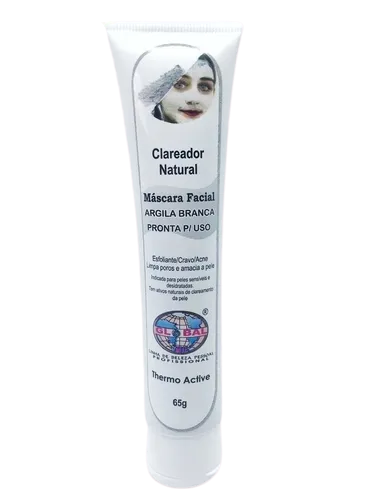 -MASCARA FACIAL ARGILA BRANCA A7033 65G GLOBAL