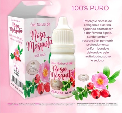 OLEO NATURAL DE ROSA MOSQUETA 10ML CLARA COSMETIK