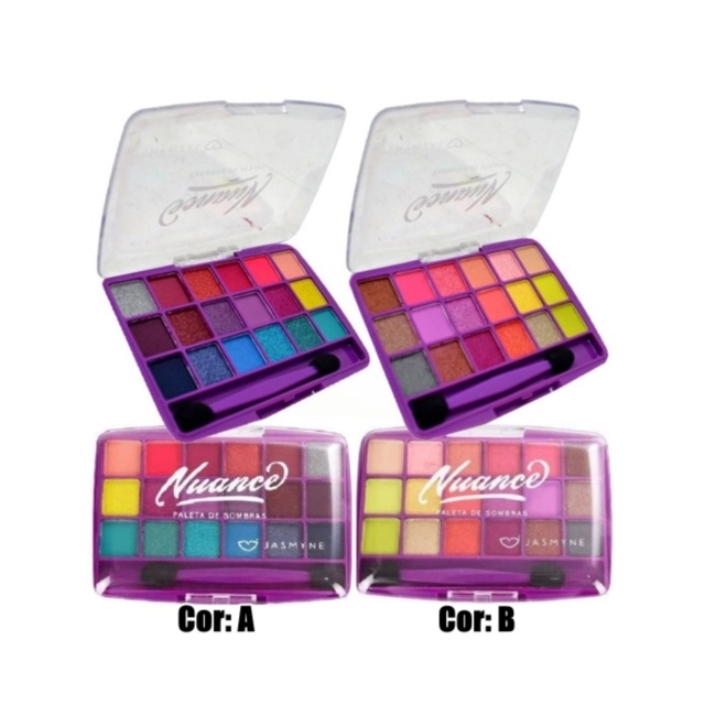 PALETA DE SOMBRA NUANCE CORES A/B JS0801 JASMYNE