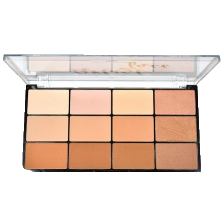 PALETA PO FACIAL+BRONZEADOR ARTIST FACE HB-7218 RUBYROSE